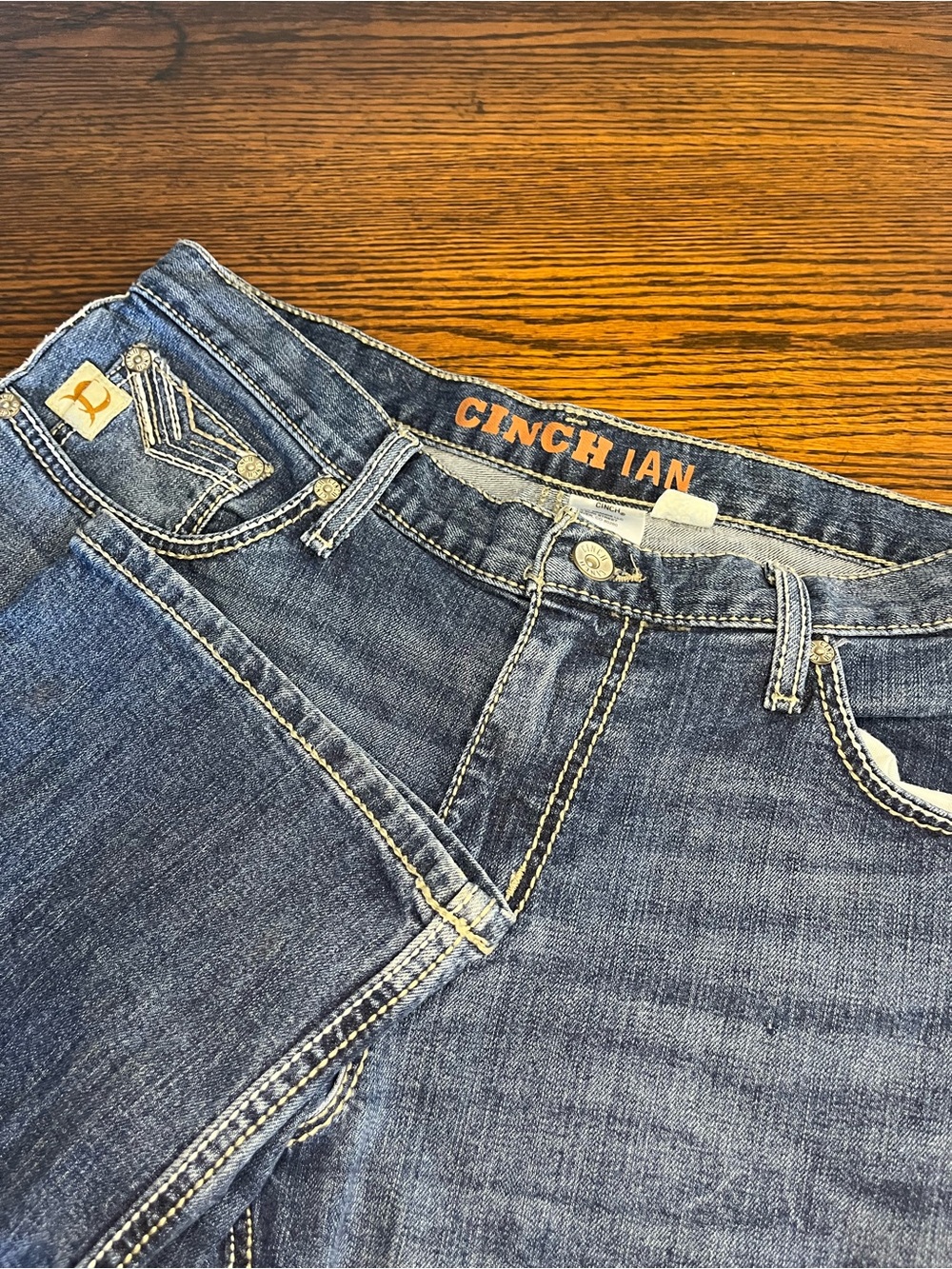 Cinch Ian Jeans Mens Size 34x38 Blue Slim Bootcut Medium Wash Denim